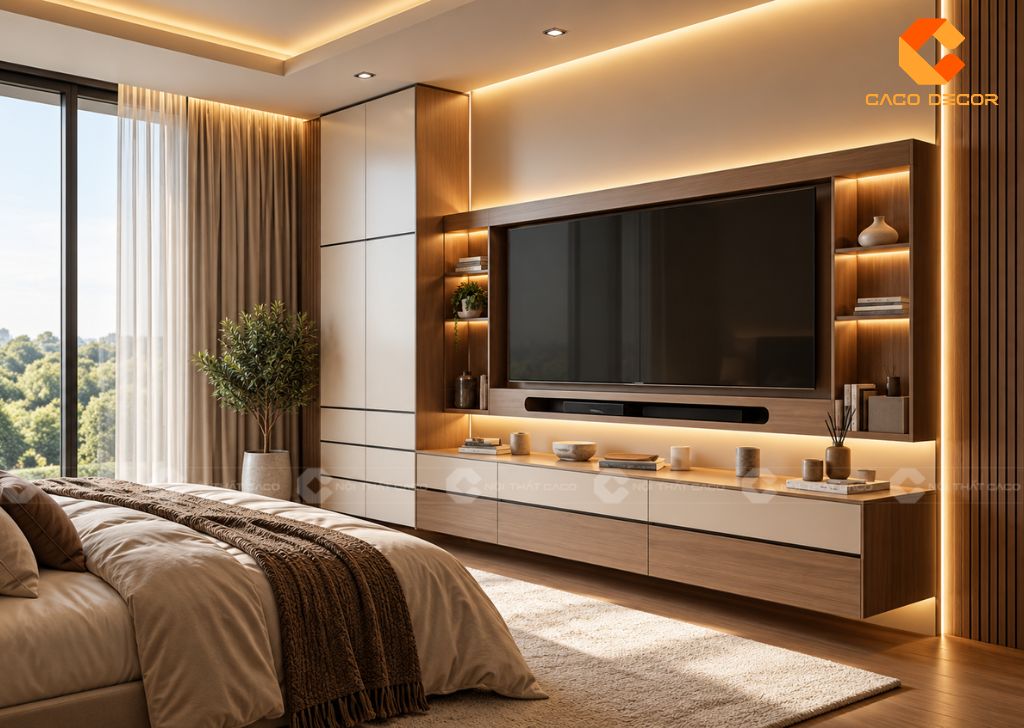 25 Mẫu Kệ Tivi Phòng Ngủ Đẹp Hiện Đại, Giá Trực Tiếp Xưởng 16
