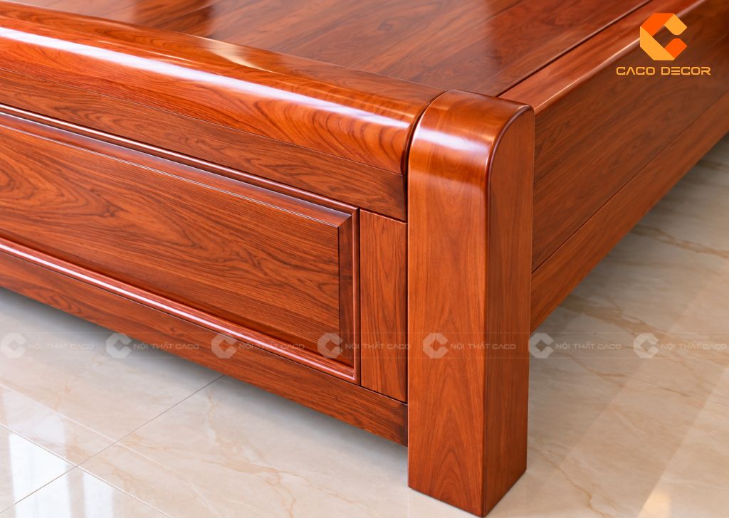 20+ Mẫu Giường Ngủ Gỗ Xoan Đào Sang Trọng, Bền, Giá Tốt 23