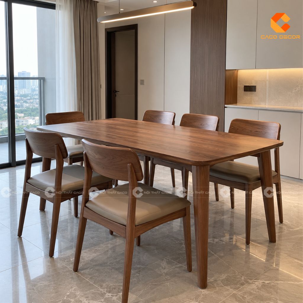 Mẫu Bàn Ăn Gỗ Đẹp: Gợi Ý Cho Chung Cư, Nhà Phố, Biệt Thự 18