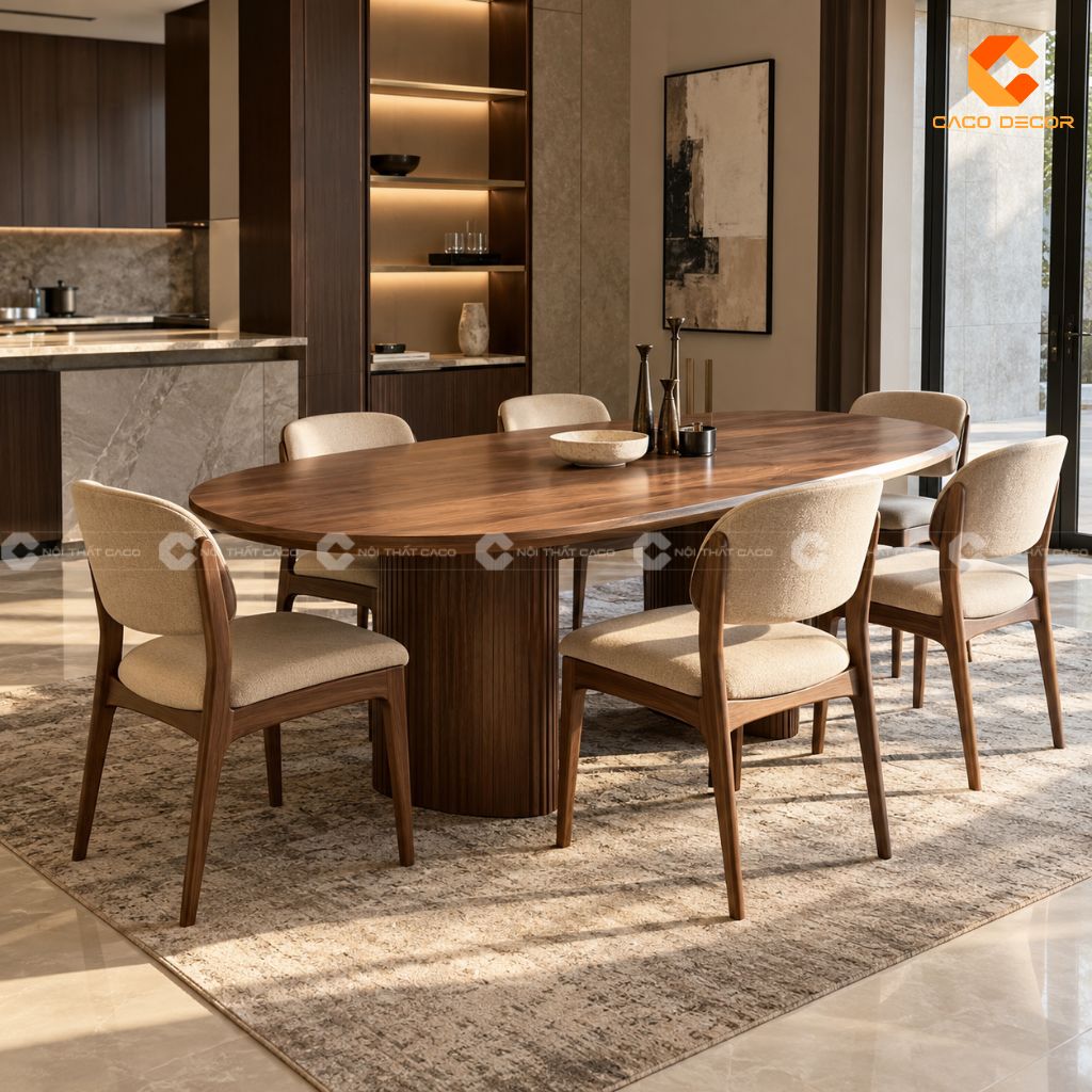 Mẫu Bàn Ăn Gỗ Đẹp: Gợi Ý Cho Chung Cư, Nhà Phố, Biệt Thự 21