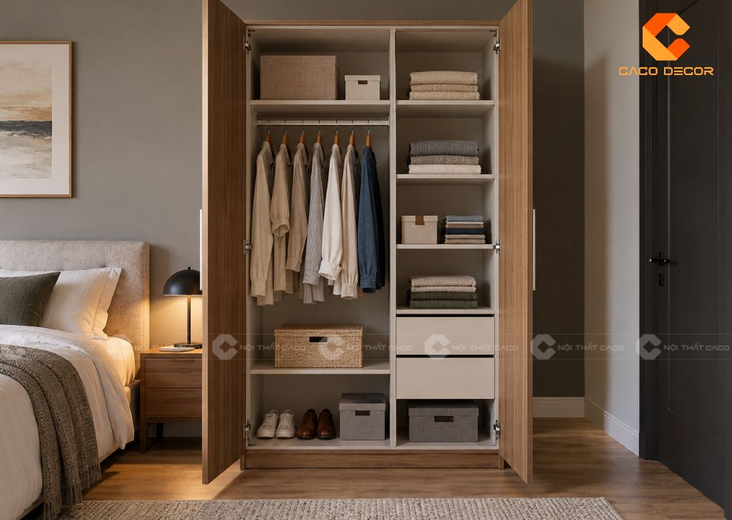 20 Mẫu Tủ Quần Áo 2 Cánh 1m2 Nhỏ Gọn, Bảo Hành 2 Năm 21