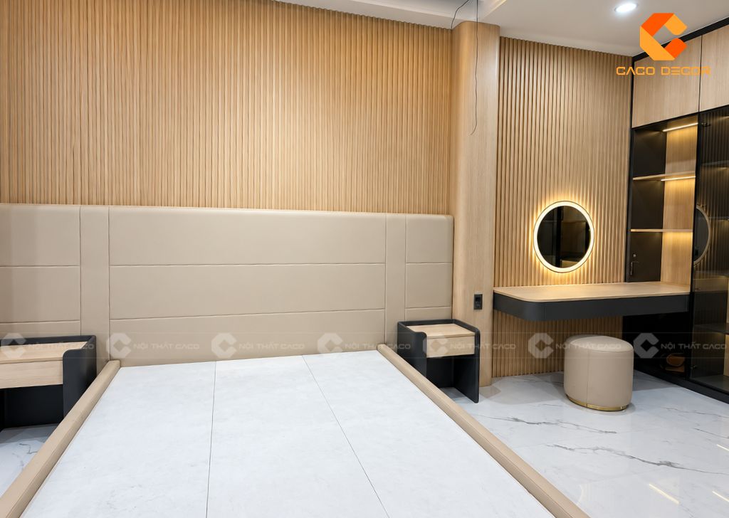 Thiết Kế Thi Công Phòng Ngủ Master Chị Phương KDC Him Lam 11