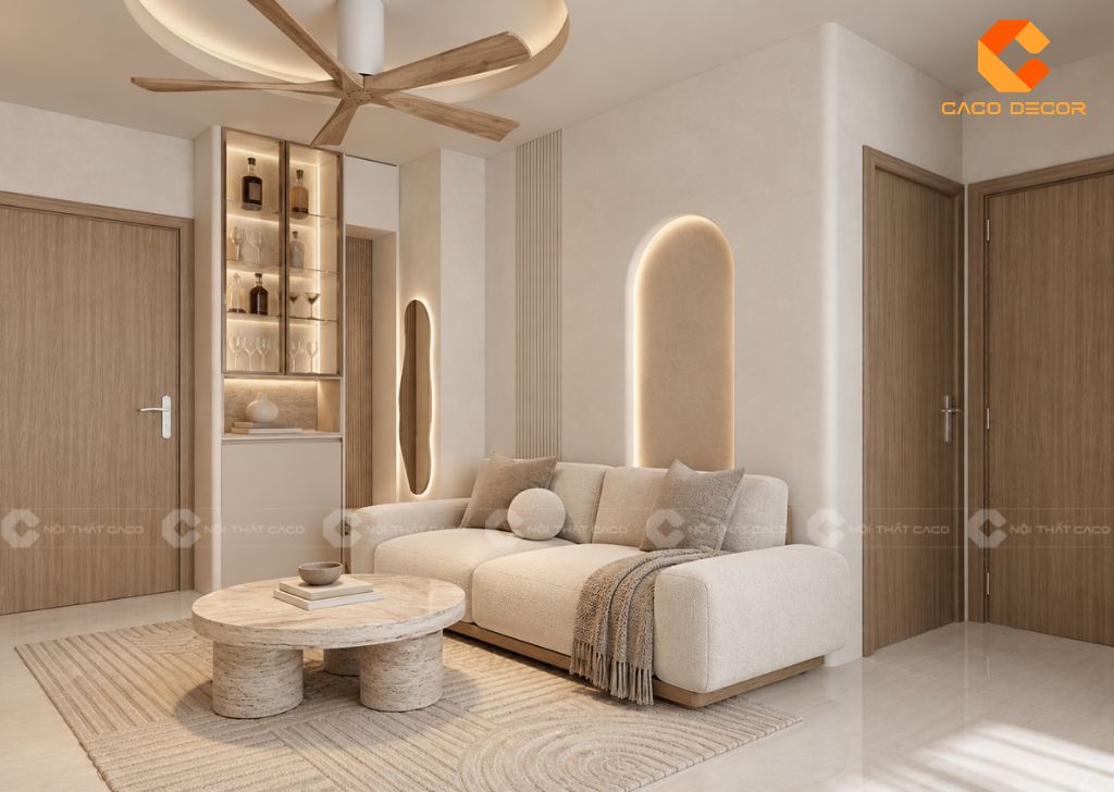 Thiết Kế Nội Thất Chung Cư 2 Phòng Ngủ Chị Tina Thảo 13