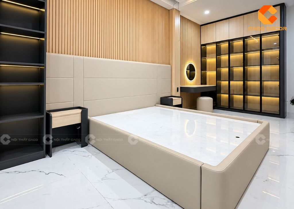 Thiết Kế Thi Công Phòng Ngủ Master Chị Phương KDC Him Lam 9