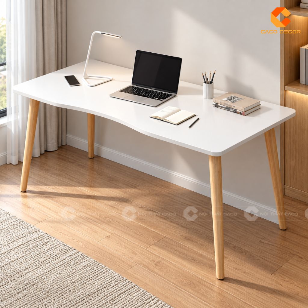 Thiết kế 3D bàn làm việc gỗ sồi 1m6 cho anh Mẫn tại phường Vĩnh Hội