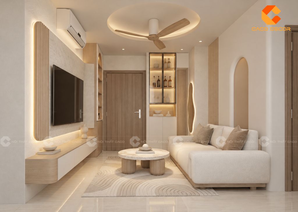Thiết Kế Nội Thất Chung Cư 2 Phòng Ngủ Chị Tina Thảo 6