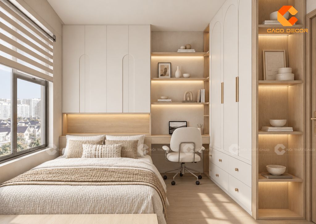 Thiết Kế Nội Thất Chung Cư 2 Phòng Ngủ Chị Tina Thảo 10