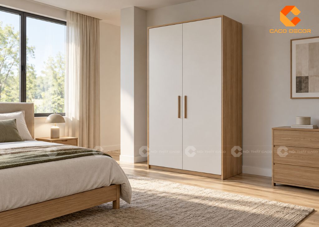 20 Mẫu Tủ Quần Áo 2 Cánh 1m2 Nhỏ Gọn, Bảo Hành 2 Năm 15