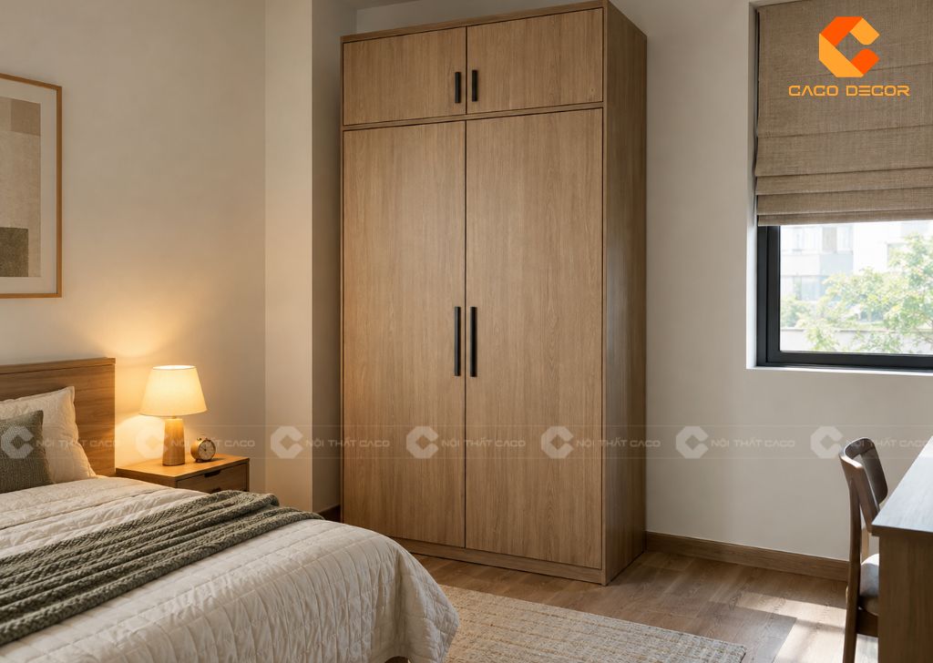 20 Mẫu Tủ Quần Áo 2 Cánh 1m2 Nhỏ Gọn, Bảo Hành 2 Năm 3