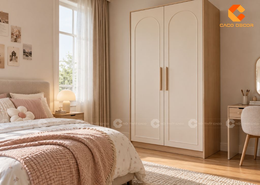 20 Mẫu Tủ Quần Áo 2 Cánh 1m2 Nhỏ Gọn, Bảo Hành 2 Năm 5