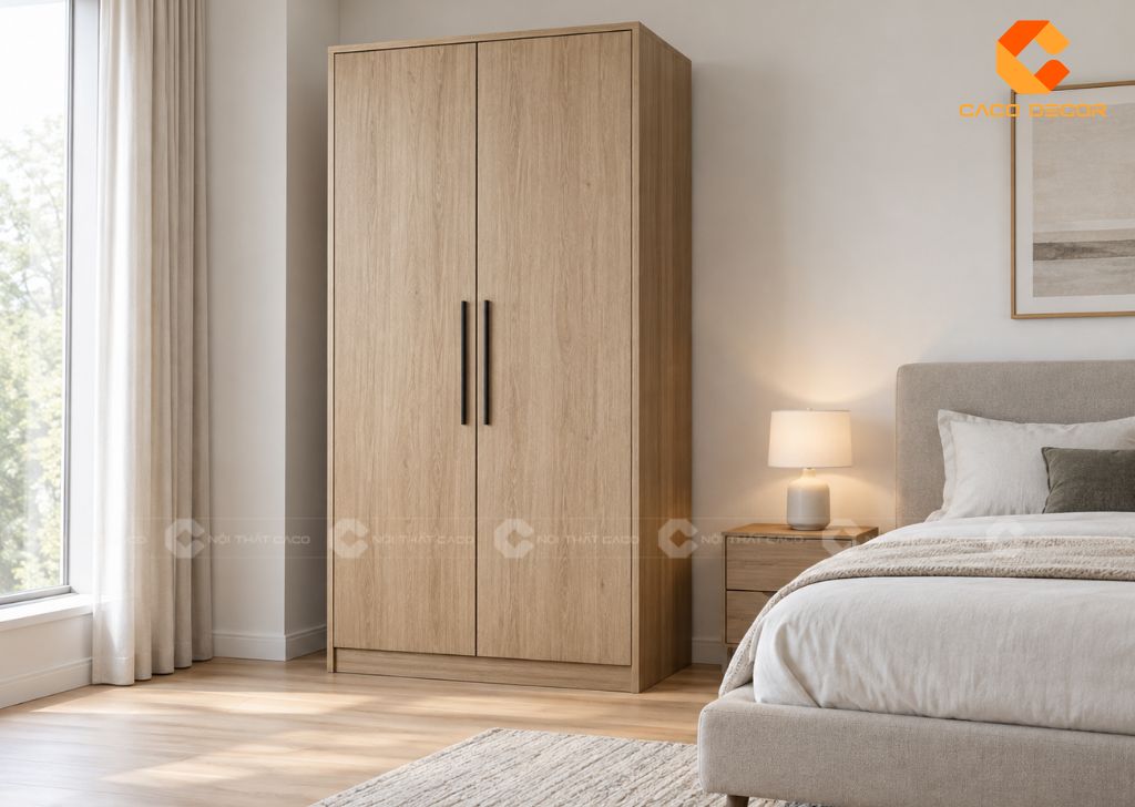 20 Mẫu Tủ Quần Áo 2 Cánh 1m2 Nhỏ Gọn, Bảo Hành 2 Năm 11