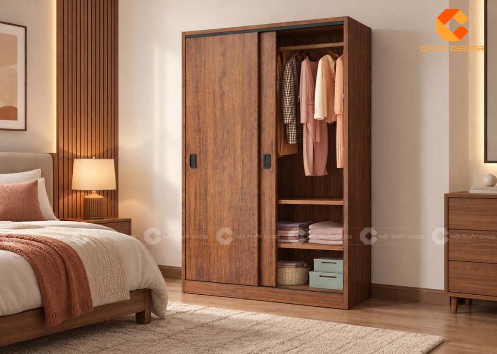 20 Mẫu Tủ Quần Áo 2 Cánh 1m2 Nhỏ Gọn, Bảo Hành 2 Năm 13