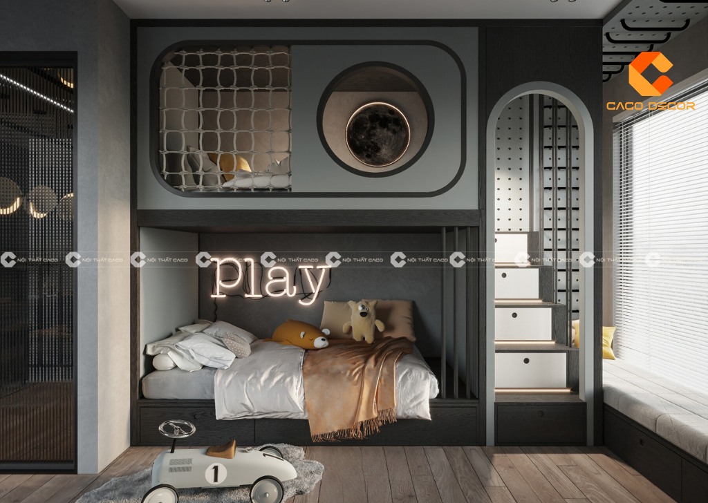 Giường tầng gỗ công nghiệp