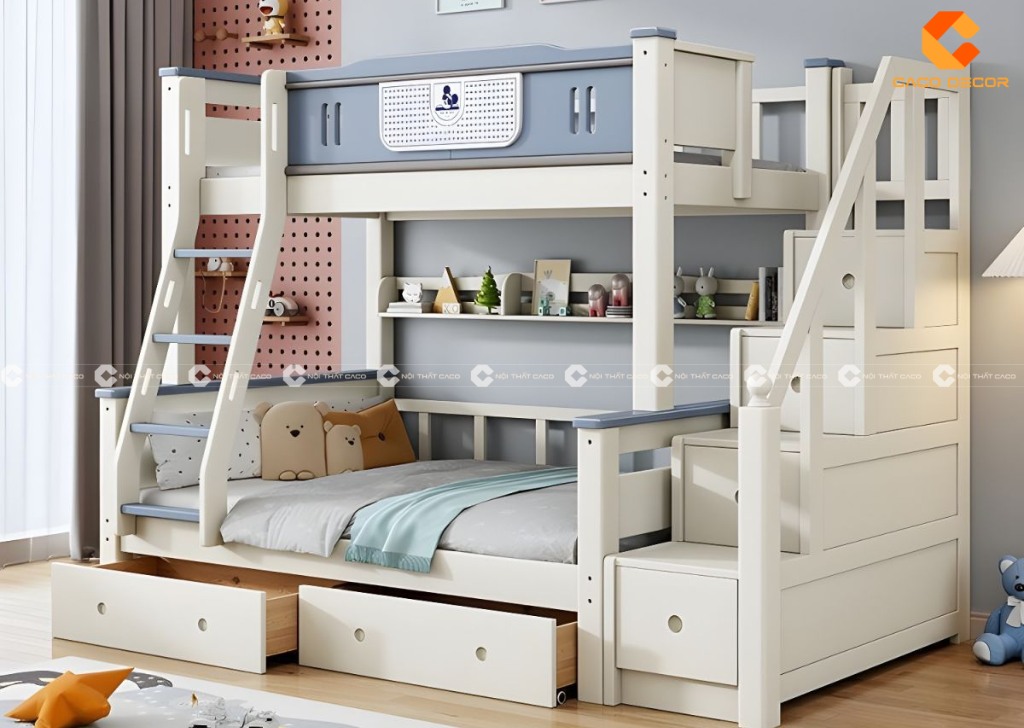 Mẫu giường tầng có ngăn kéo đựng đồ  