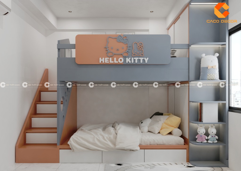 Giường tầng gỗ công nghiệp 