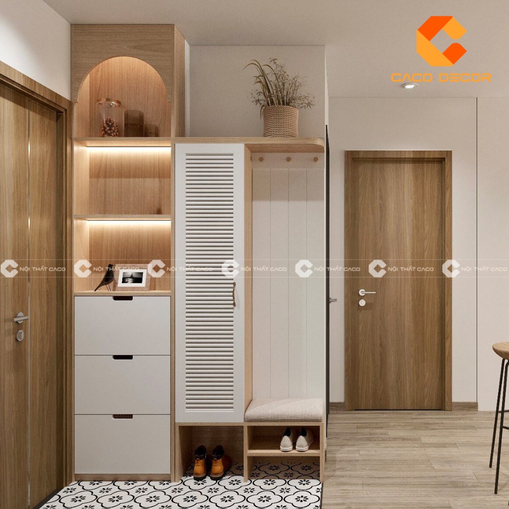 Mẫu thiết kế tủ giày thông minh giá rẻ từ xưởng Nội Thất CaCo