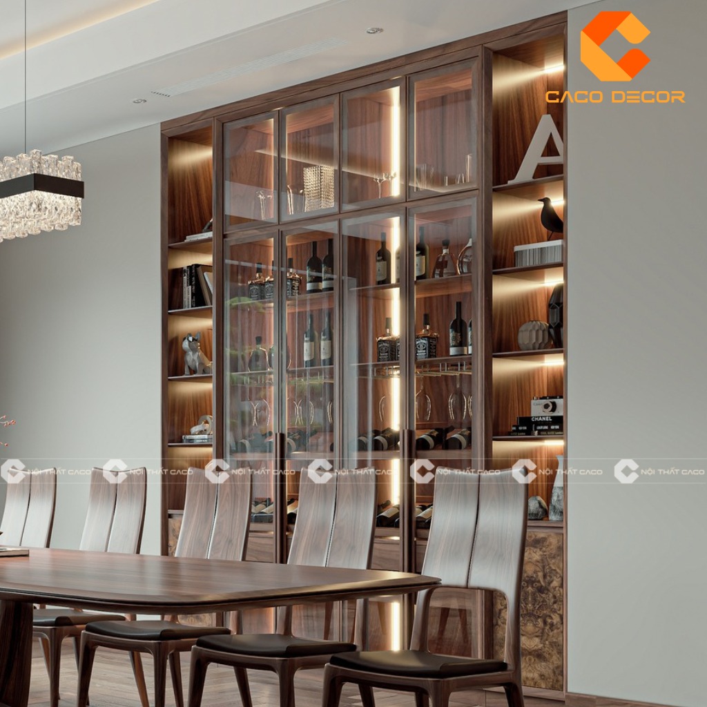 Mã SP07 trong BST các mẫu tủ rượu gỗ tự nhiên tại Nội Thất CaCo