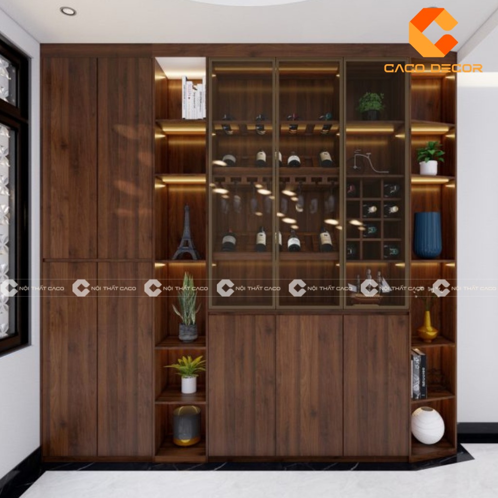 Mã SP14 trong BST các mẫu tủ rượu gỗ tự nhiên tại Nội Thất CaCo