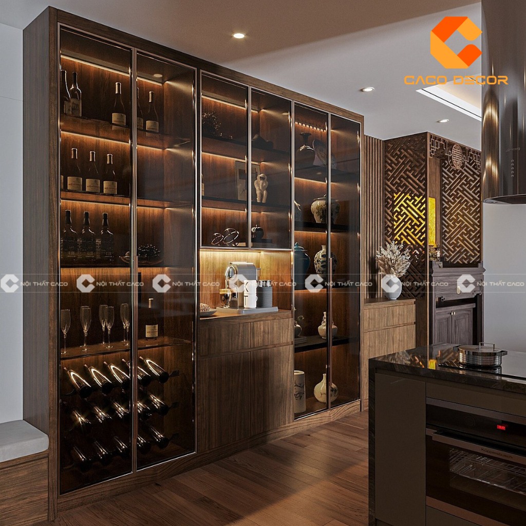 Mã SP03 trong BST mẫu tủ rượu phòng khách đẹp tại Nội Thất CaCo