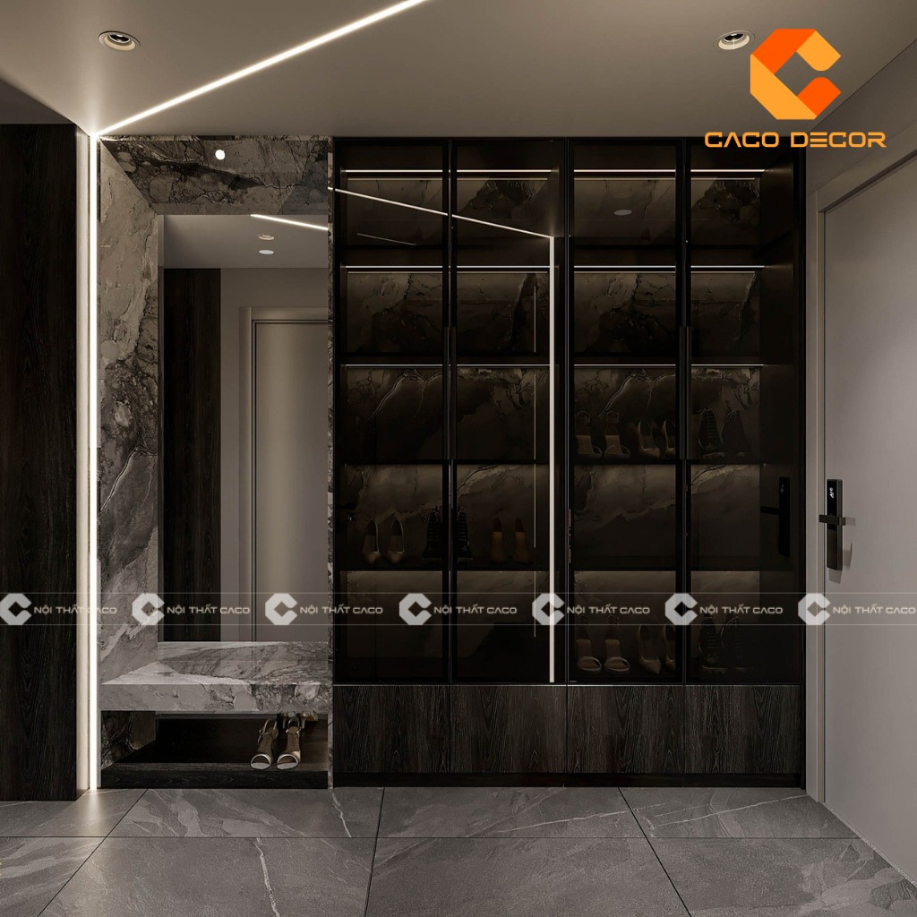 BST tủ giày gỗ cao cấp tại xưởng Nội Thất CaCo mã SP02