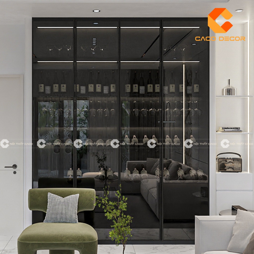 BST tủ rượu cánh kính tại Nội Thất CaCo mã SP12