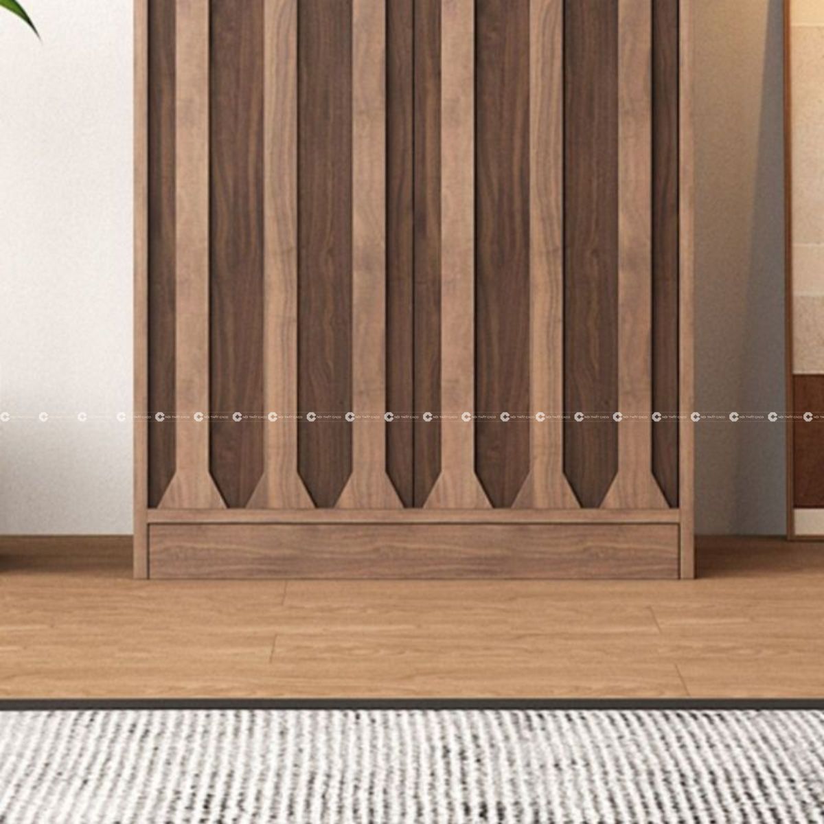 Tủ rượu gỗ MDF chi tiết bắt mắt