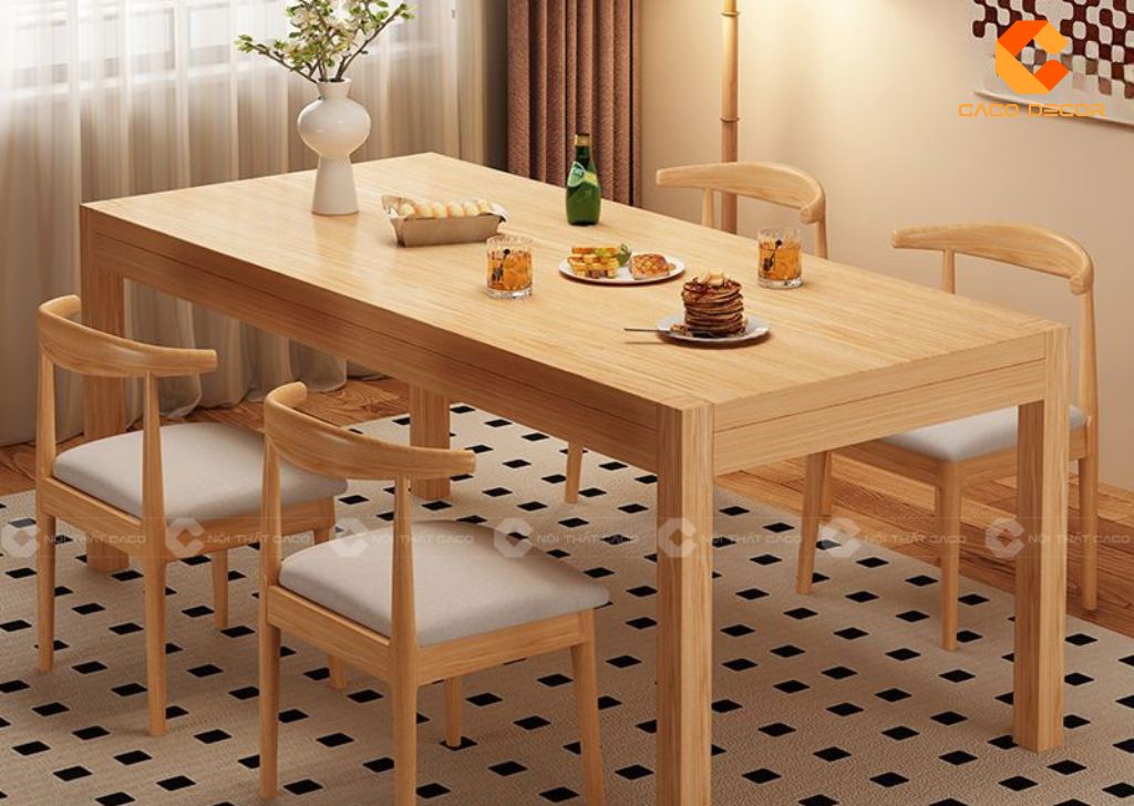 Bộ bàn ăn hình chữ nhật 4 ghế
