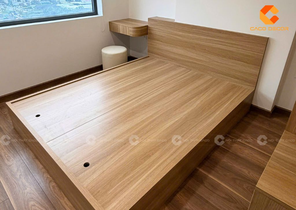 Mẫu giường ngủ chụp thực tế tại nhà khách