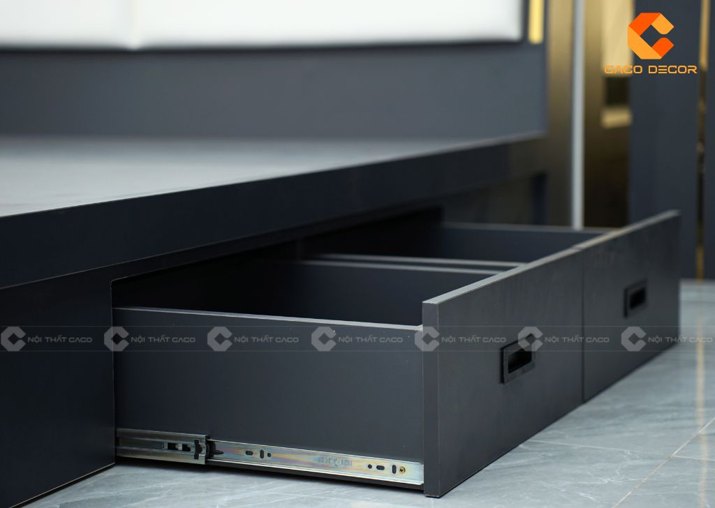 Hộc kéo của giường sử dụng ray trượt cao cấp