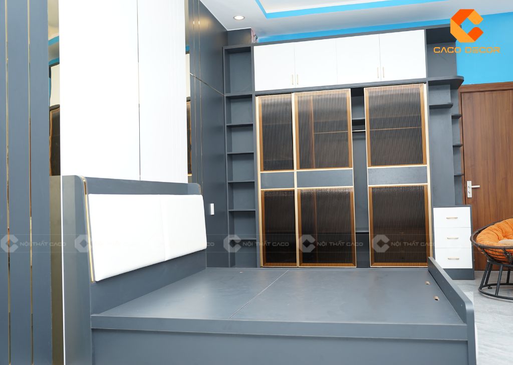 Giường Ngủ Gỗ Công Nghiệp Bọc Nệm Đầu Giường - GN076 7