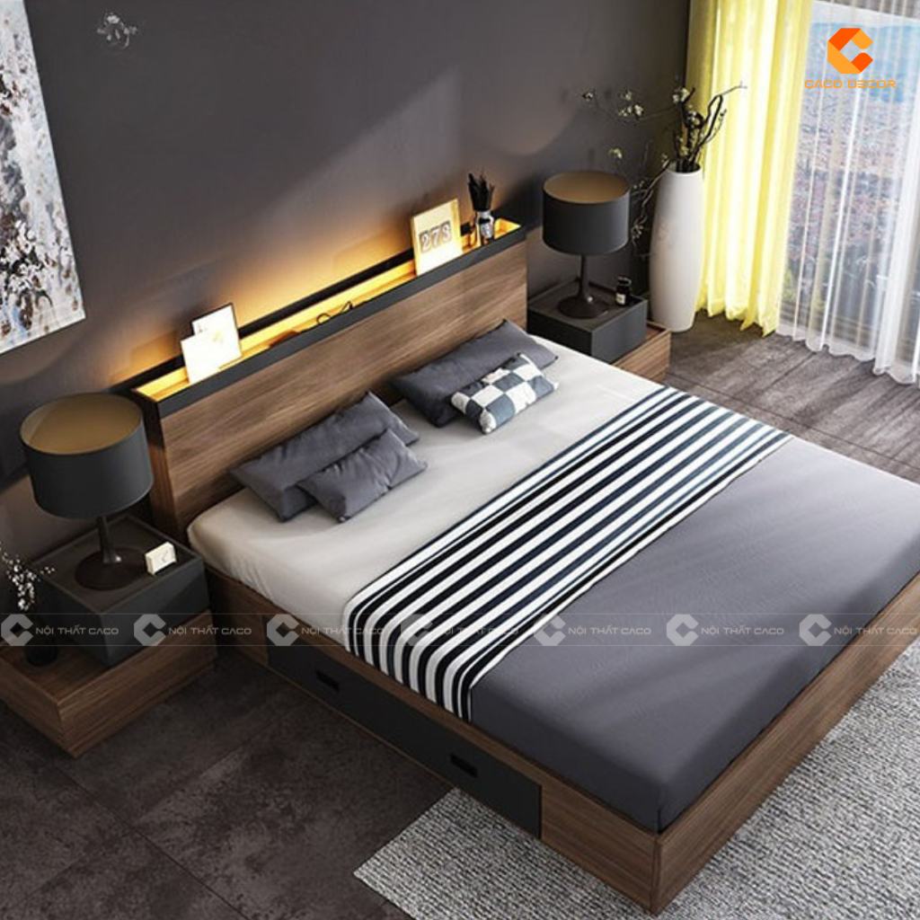 Giường ngủ MDF - Mẫu giường đẹp, hiện đại và bền bỉ 2025 5