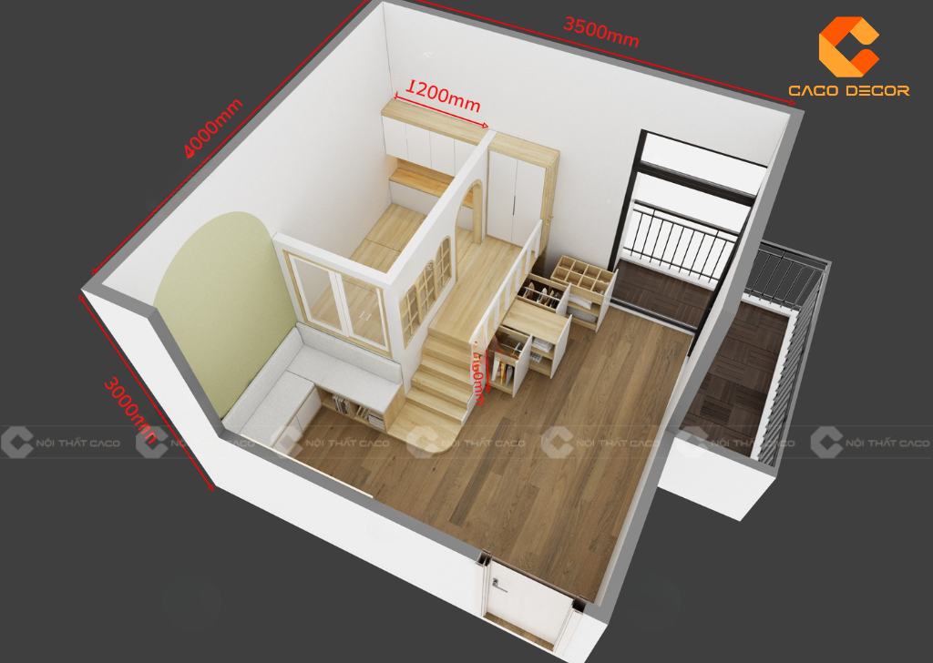 Giường Tầng GT061 - Thiết Kế Đa Năng, Tiện Nghi Cho Bé Yêu 3