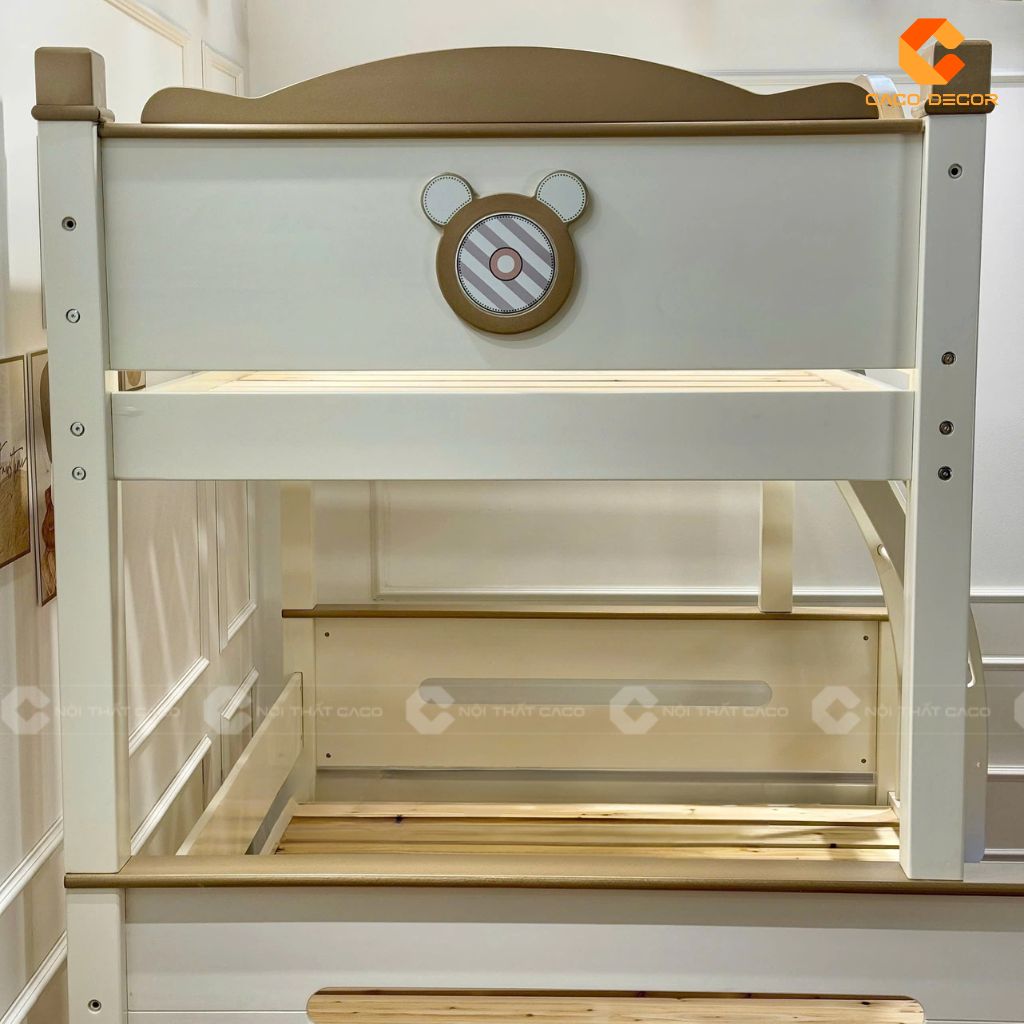 Giường tầng GT065 sử dụng ván gỗ tự nhiên dày đến 17mm