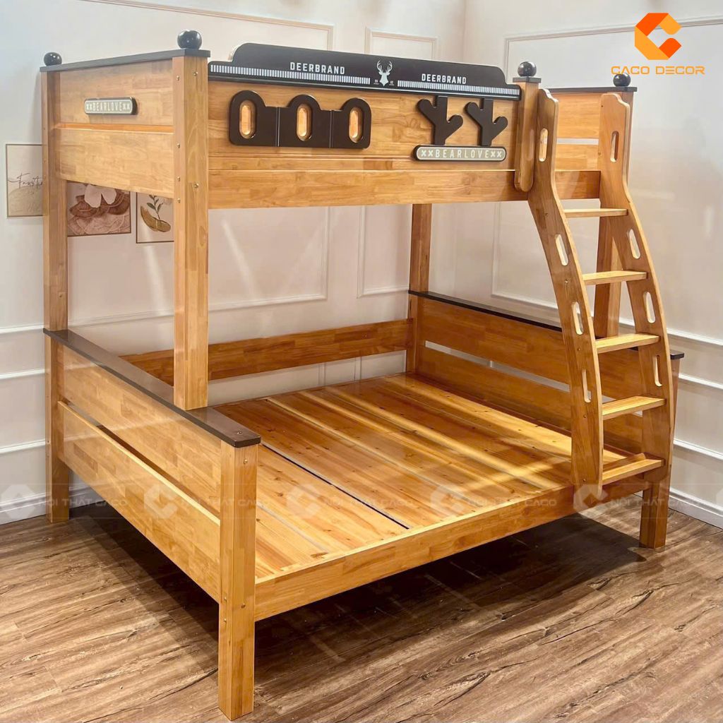 Giường Tầng GT066 Gỗ Tự Nhiên Bền Đẹp 2