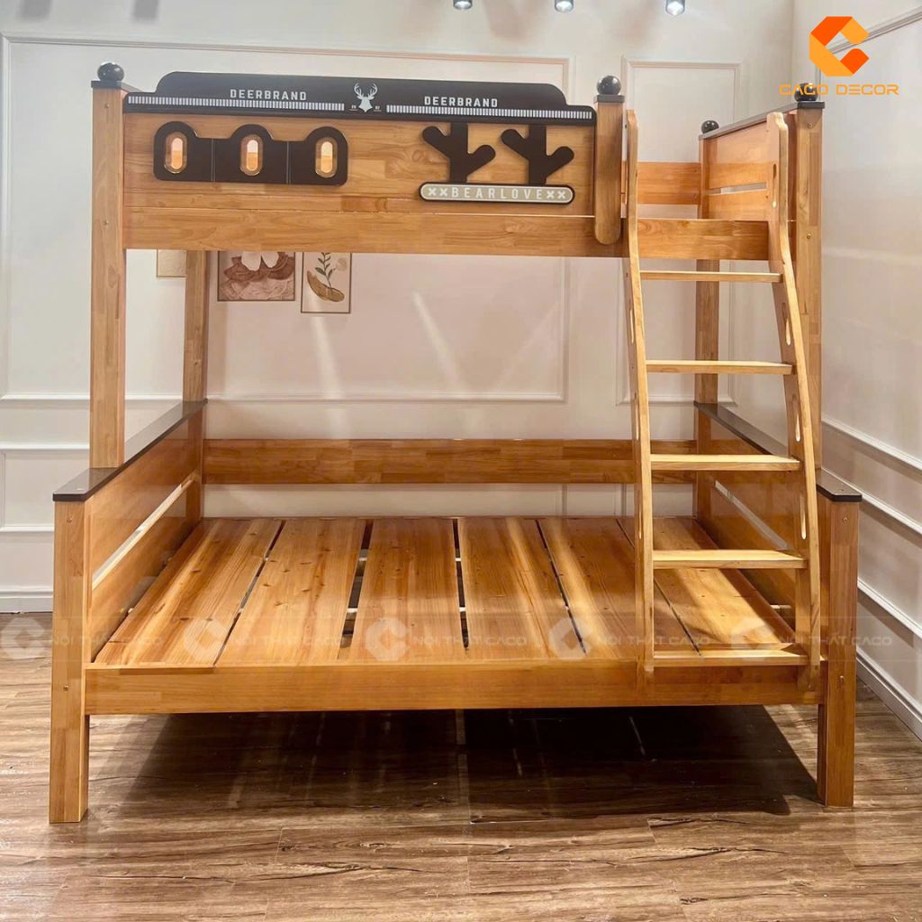 Giường Tầng GT066 Gỗ Tự Nhiên Bền Đẹp 1