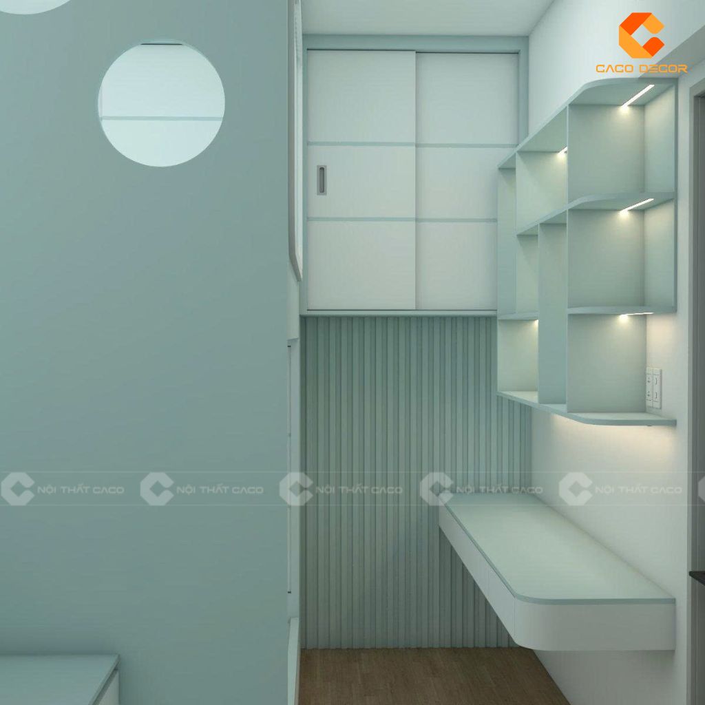 Giường Tầng Trẻ Em GT071 Kết Hợp Bàn Học Hiện Đại 3