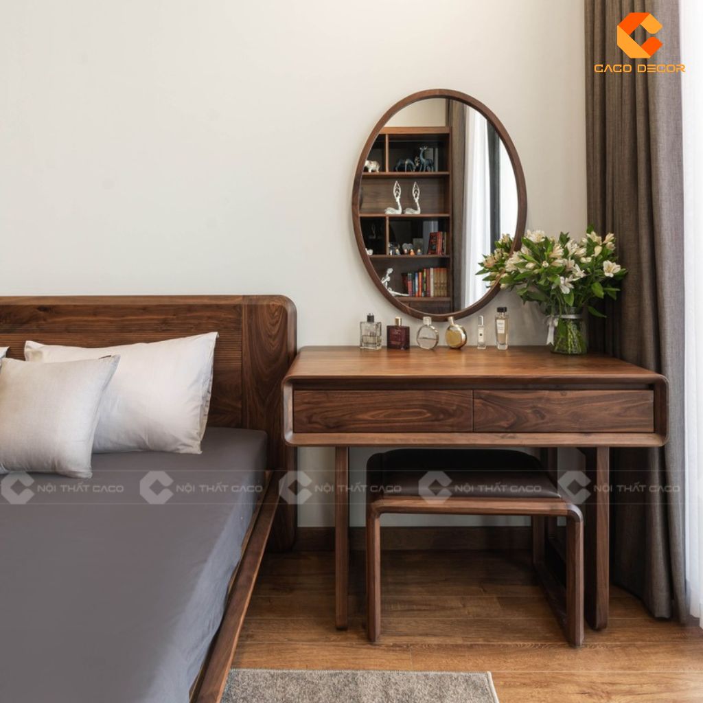 Bàn Trang Điểm Gỗ Óc Chó Đẹp Giá Xưởng Tại Nội Thất CaCo 3