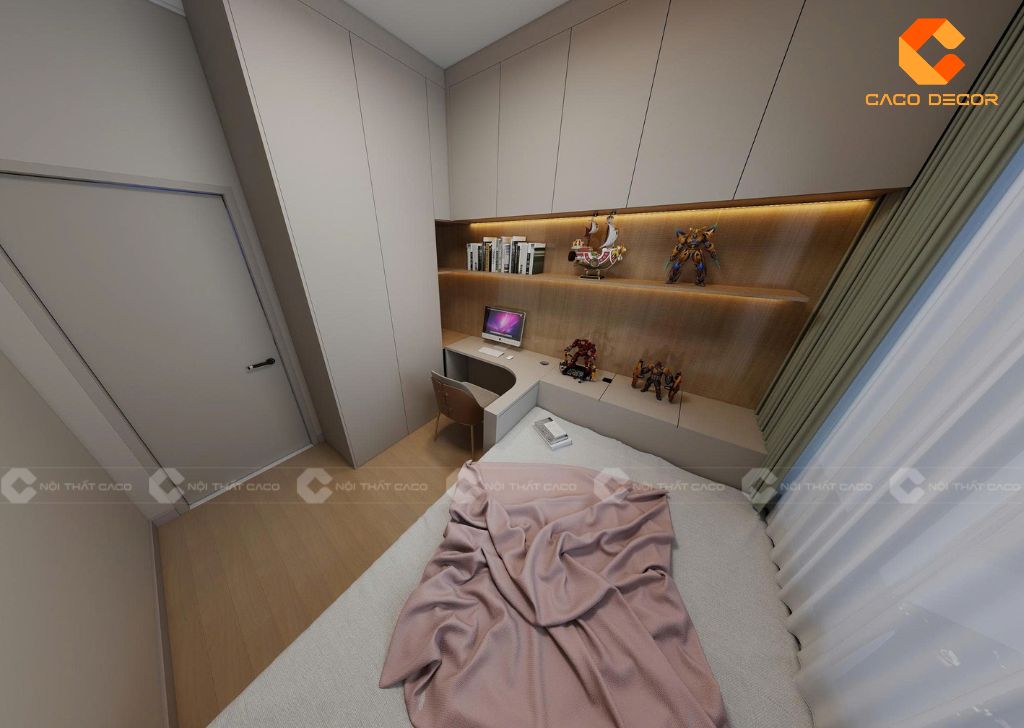 Combo nội thất phòng ngủ sử dụng gỗ MDF bền đẹp