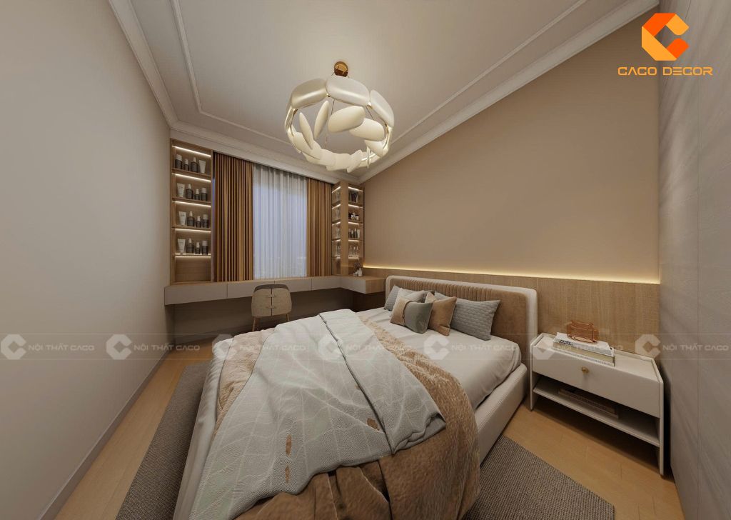 Giường ngủ bọc nệm cao cấp sang trọng