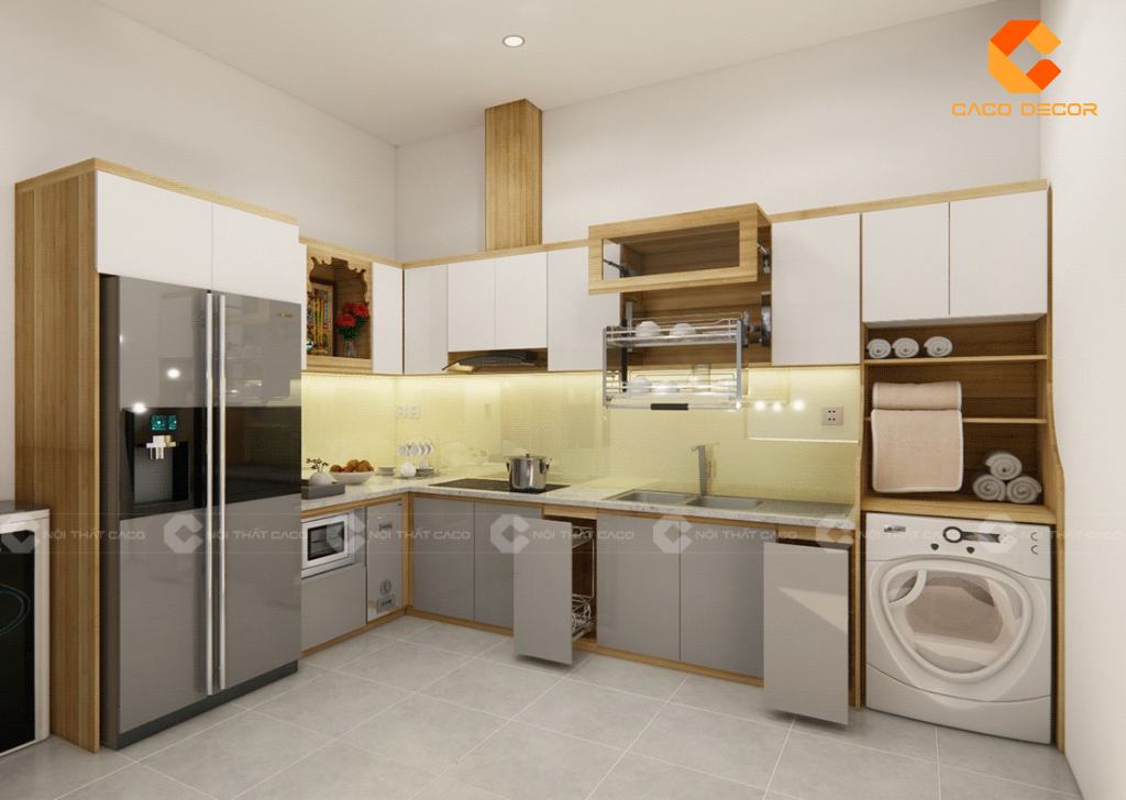 Tủ Bếp Gỗ Công Nghiệp TBM079 Hiện Đại, Tối Ưu Công Năng 2