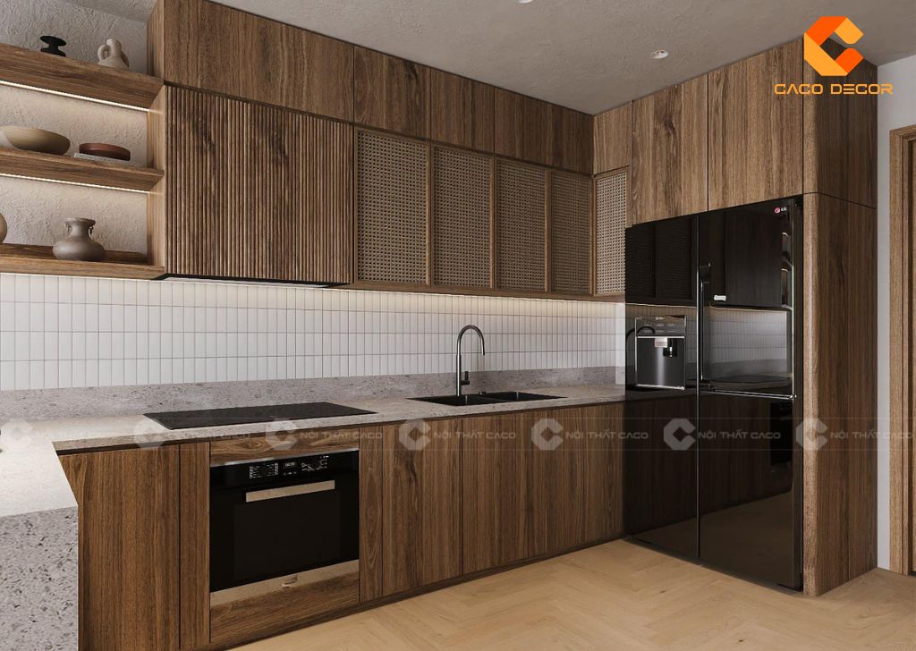 Tủ Bếp Gỗ Công Nghiệp TBM089 Hiện Đại Giá Tốt 2