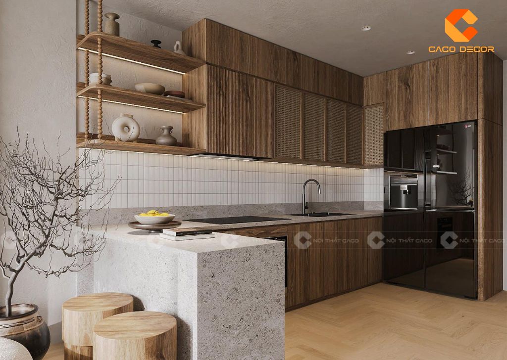 Tủ Bếp Gỗ Công Nghiệp TBM089 Hiện Đại Giá Tốt 4