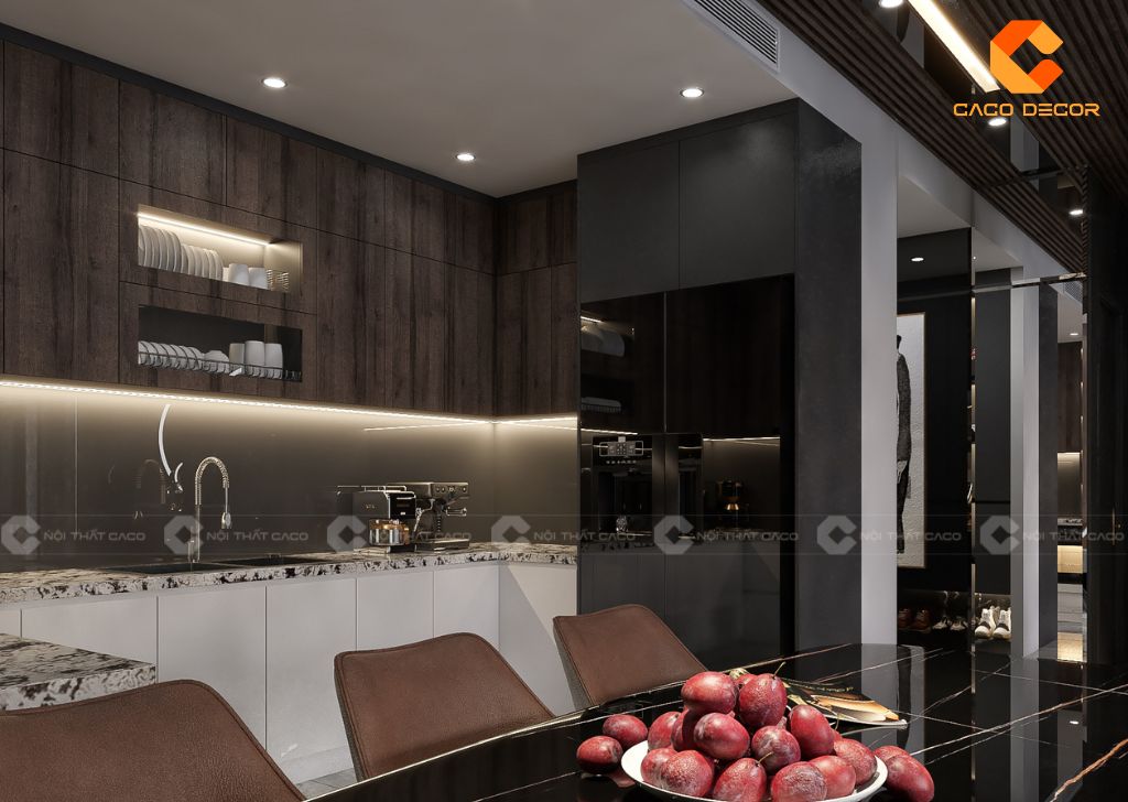 Tủ Bếp Gỗ Công Nghiệp TBM092 Chữ U Hiện Đại 2