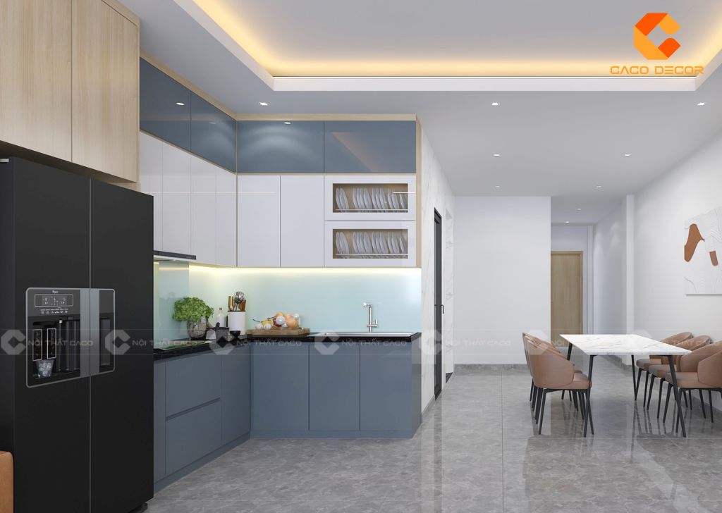 Tủ Bếp Gỗ Công Nghiệp TBM095 Thiết Kế Hiện Đại 2