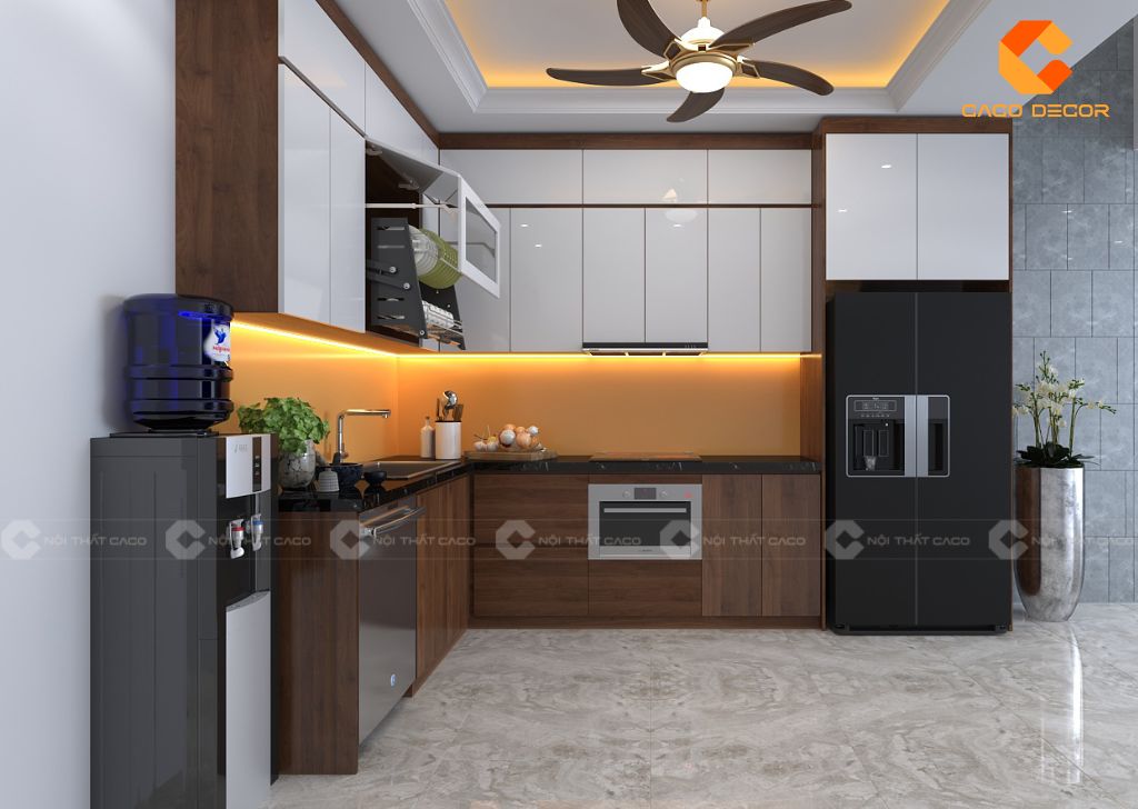 Tủ Bếp Gỗ Công Nghiệp TBM097 Hiện Đại 1