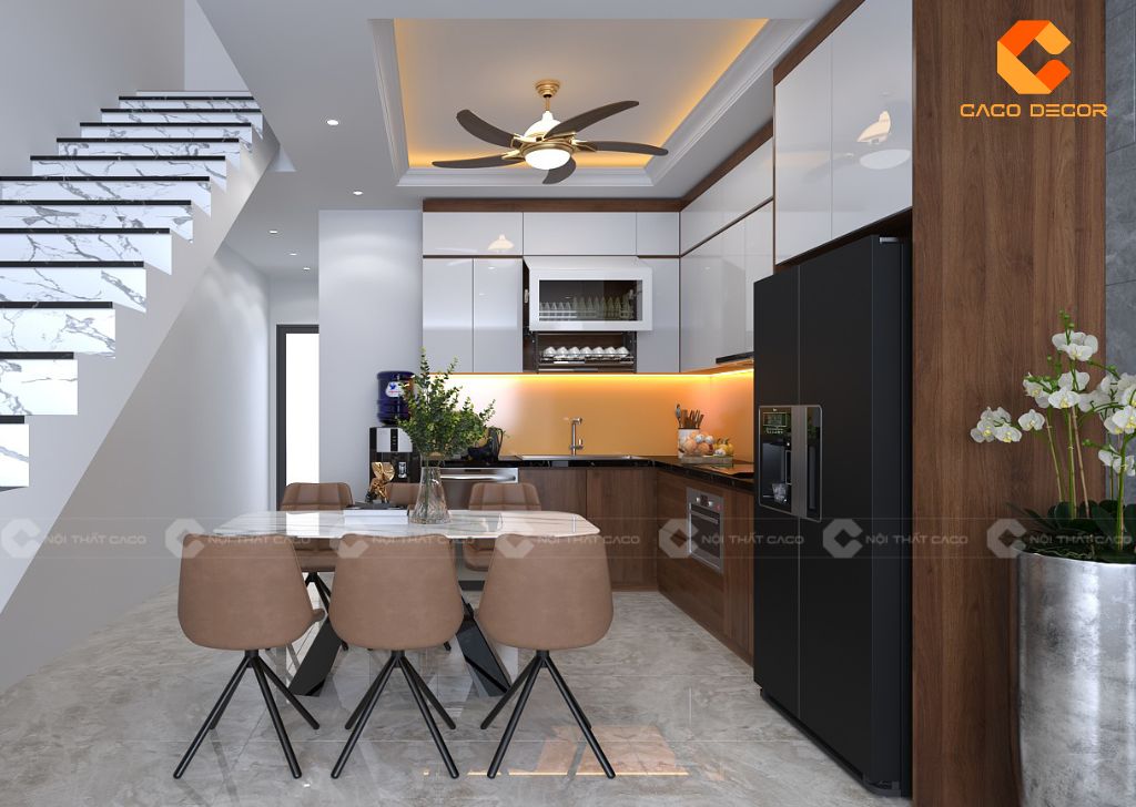 Tủ Bếp Gỗ Công Nghiệp TBM097 Hiện Đại 2