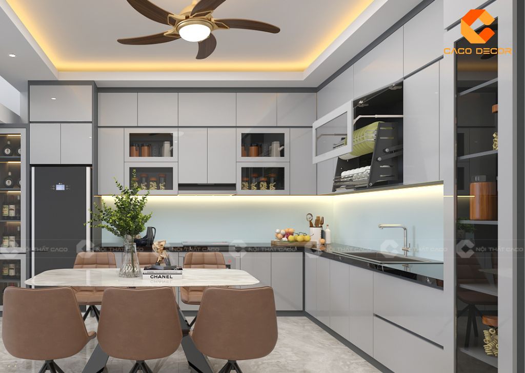 Tủ Bếp Gỗ Công Nghiệp TBM098 Sang Trọng, Chuẩn Công Năng 1