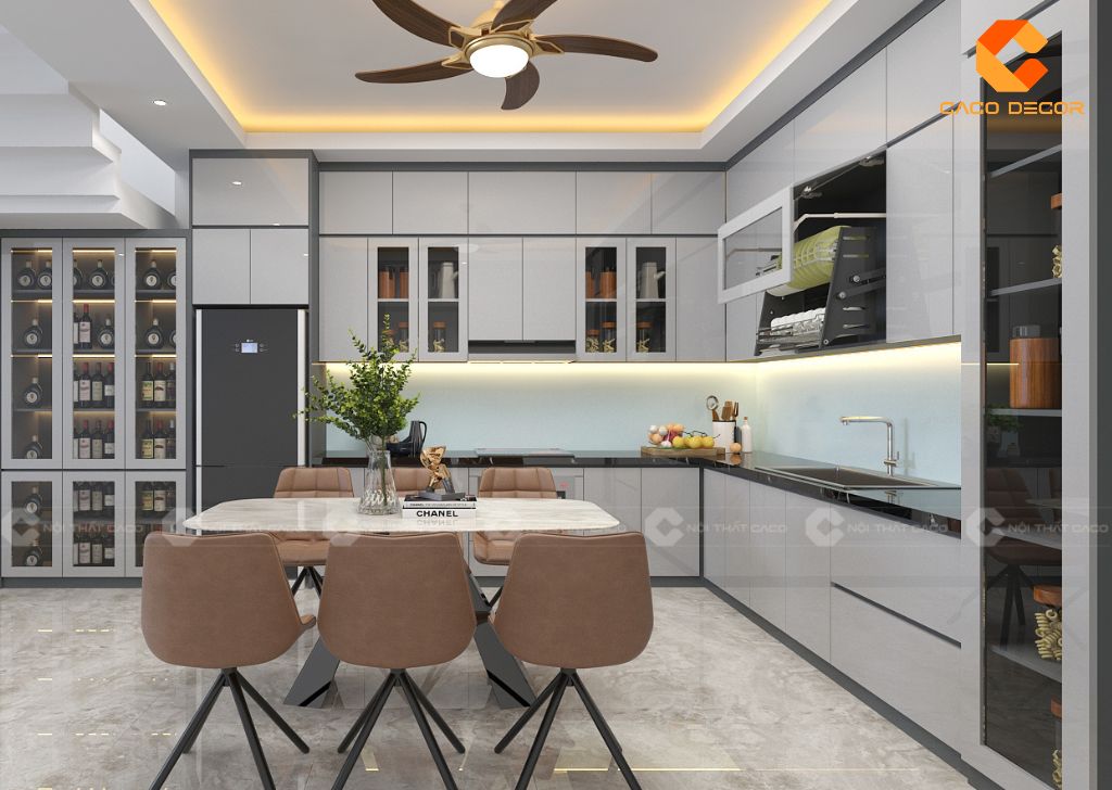 Tủ Bếp Gỗ Công Nghiệp TBM098 Sang Trọng, Chuẩn Công Năng 3