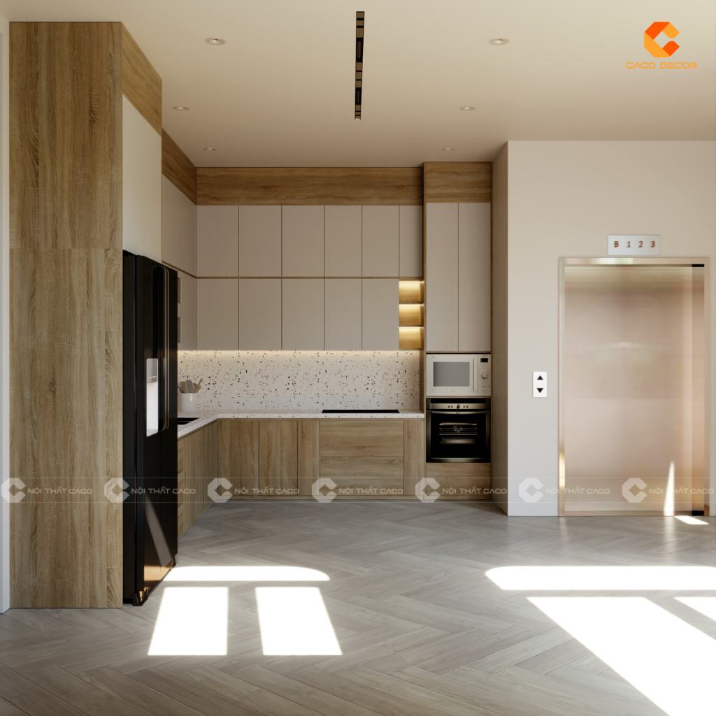 Điểm mạnh nổi bật của tủ bếp gỗ công nghiệp TBM087 3