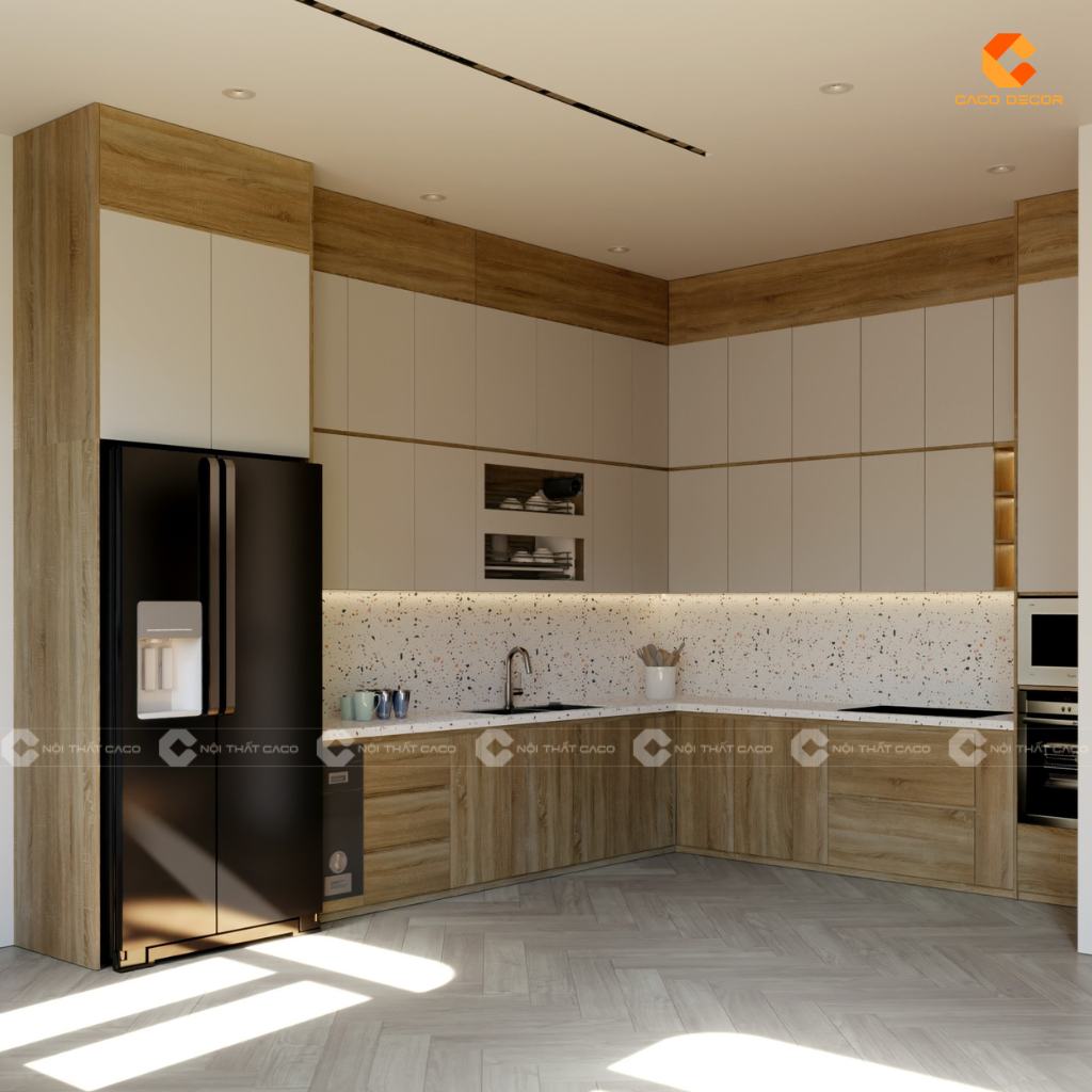 Điểm mạnh nổi bật của tủ bếp gỗ công nghiệp TBM087 1